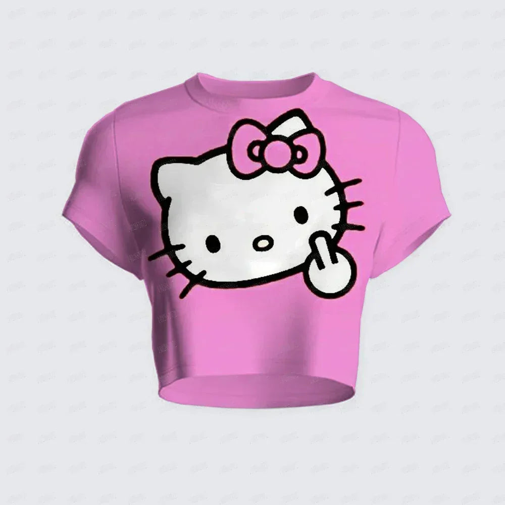 Hello Kitty Crop Top - hello kitty - Hello Kitty Crop Top for Stylish Outfits