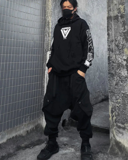 High-Tech Skull Graphic Hoodie - hoodie - High-Tech Skull Graphic Hoodie for Ultimate Comfort