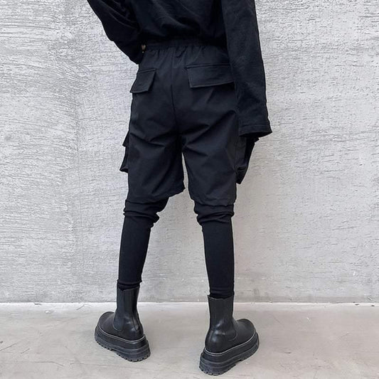 Chic Black Cargo Tech Pants