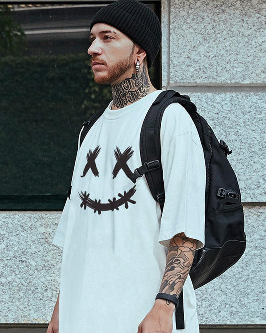 Relaxed Smiley Graphic Tee