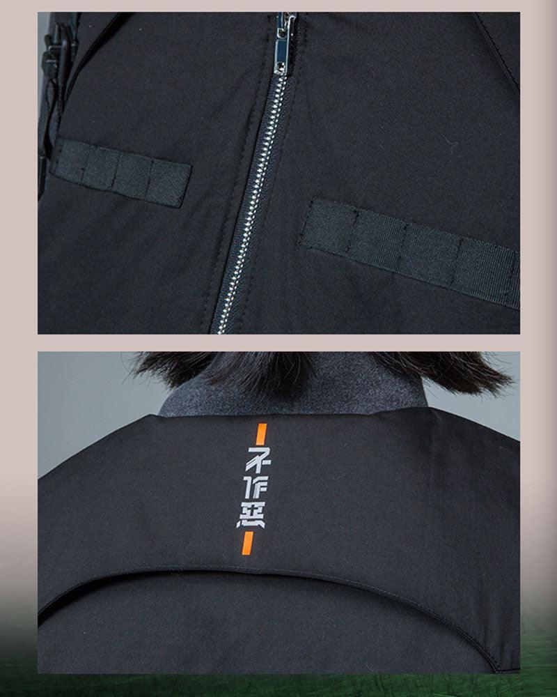 Modern Versatile Cargo Vest - outdoor wear - Sleek High-Tech Insulated Cargo Vest for Comfort