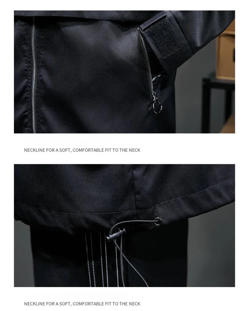 Multi-Style Hooded Jacket - stylish jacket - Versatile Multi-Style Hooded Jacket for All-Weather