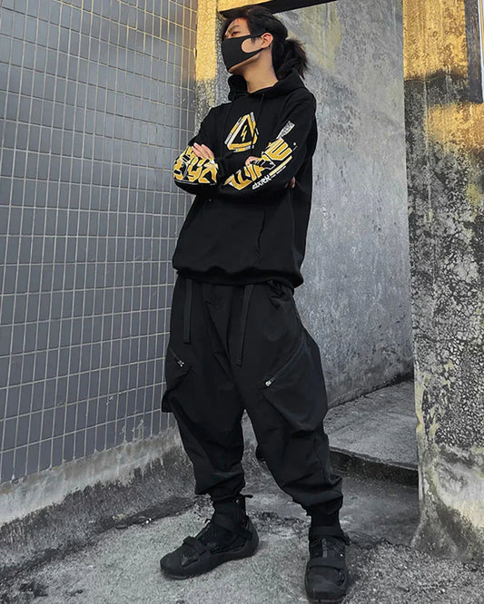 Next-Gen Cyberpunk Utility Hoodie - hoodie - Cyberpunk Utility Hoodie for Everyday Comfort