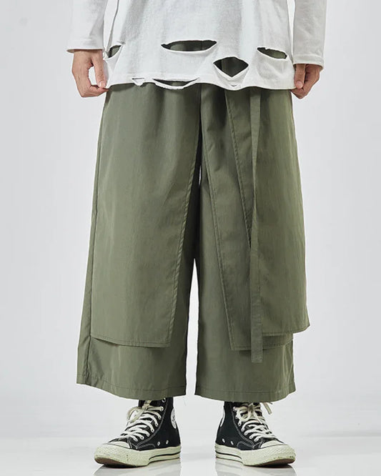 Next-Gen Utility Hakama Pants - stylish techwear pants - Next-Gen Utility Hakama Pants for Everyday Style