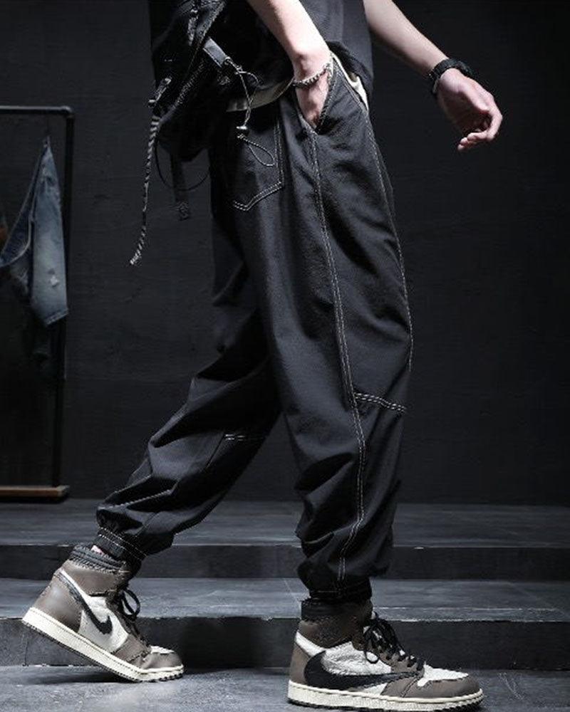Stylish Patchwork Ice Silk Pants