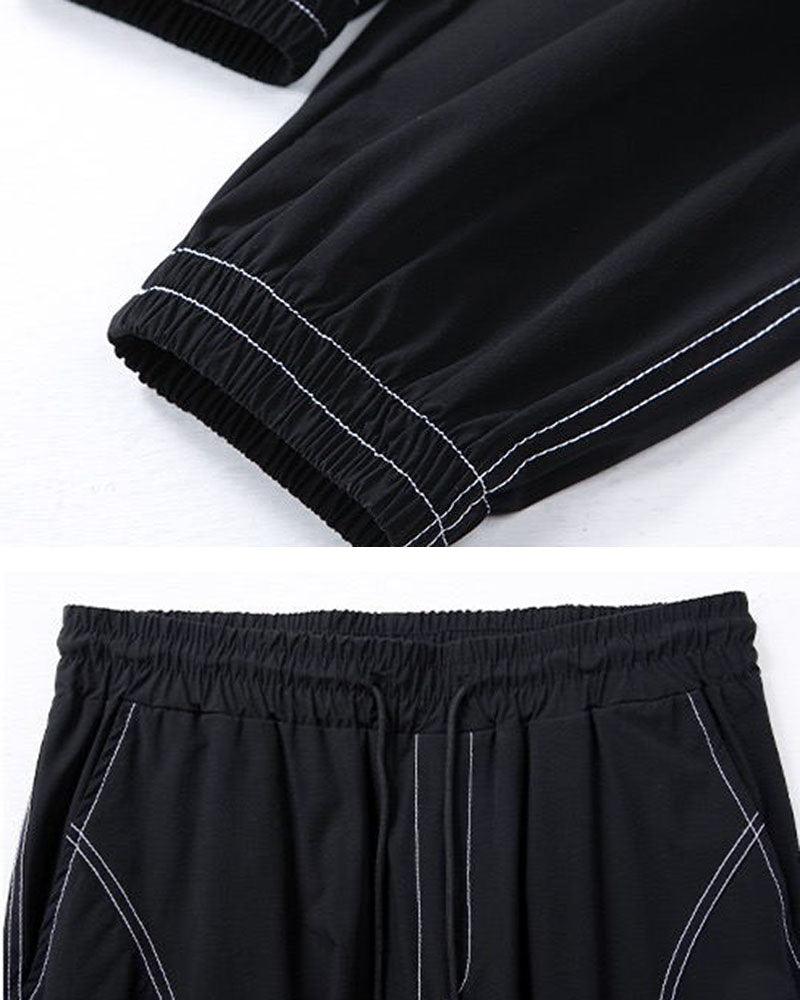 Stylish Patchwork Ice Silk Pants