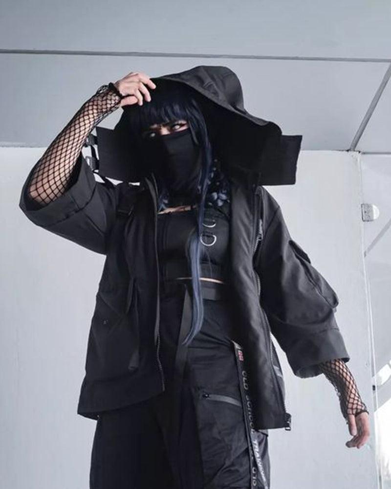 Trendy Hooded Short Sleeve Jacket