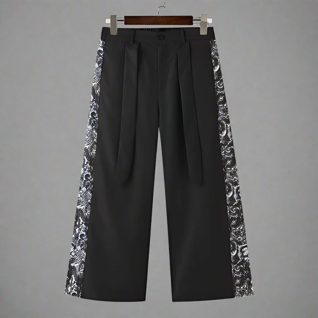 Chic Paneled Wide-Leg Trousers