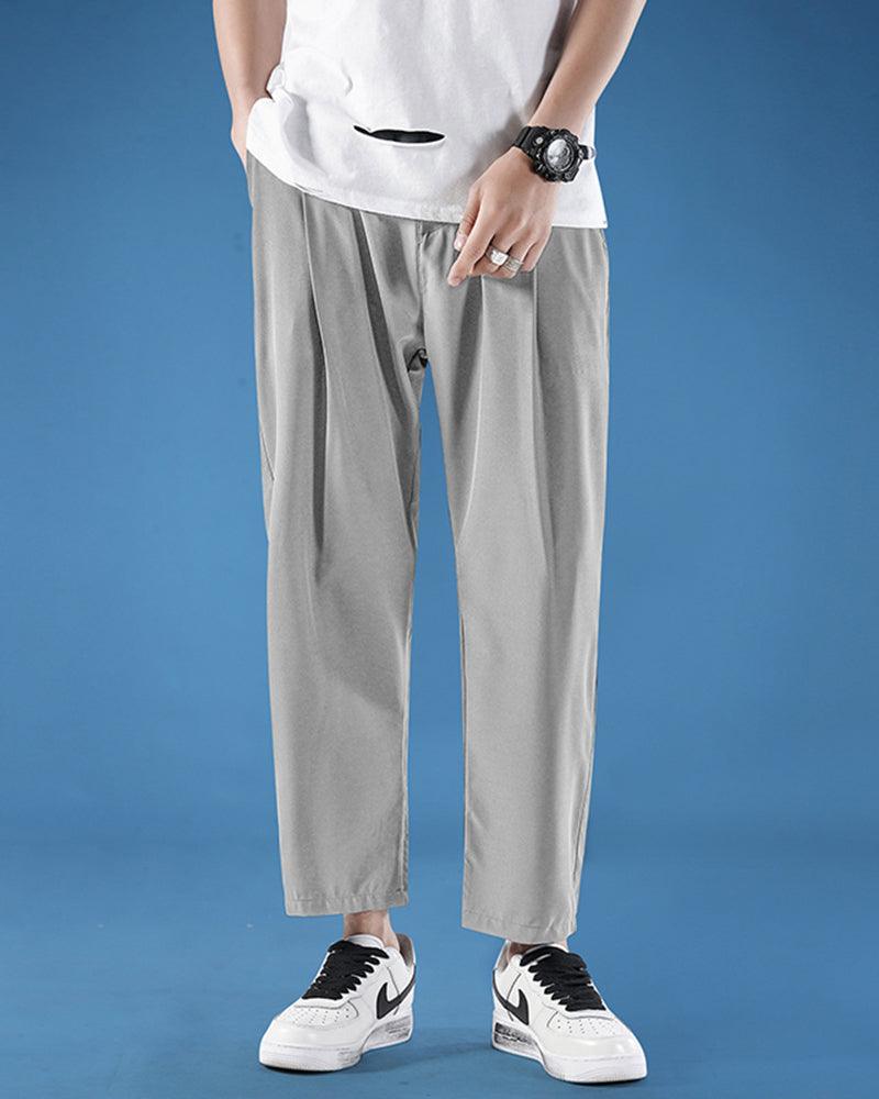 Elegant Silk Straight Leg Pants
