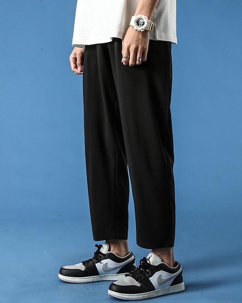 Elegant Silk Straight Leg Pants