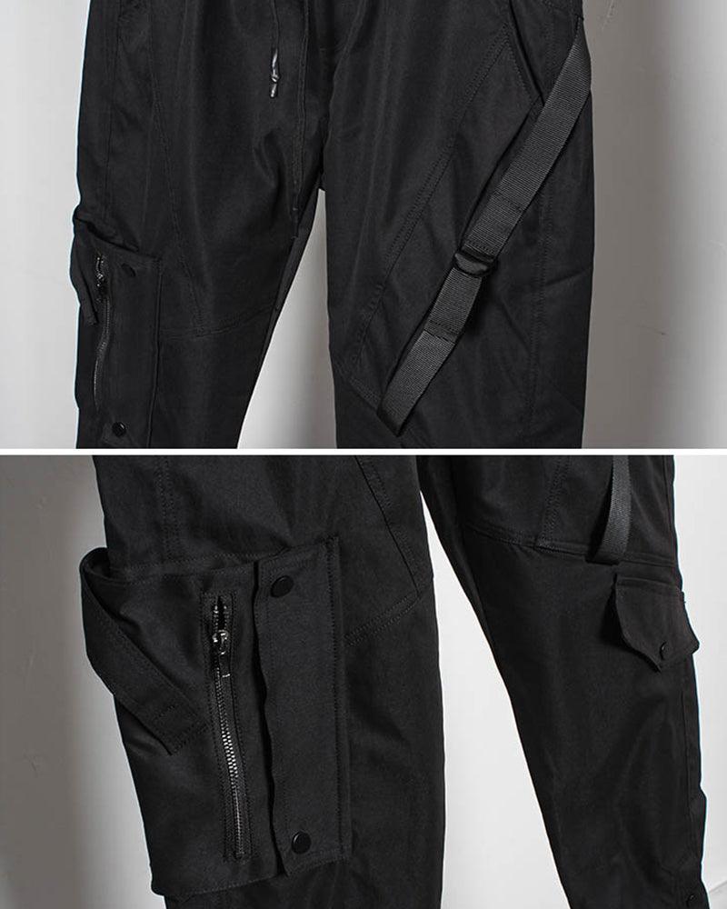 Sleek Black Slim Cargo Pants