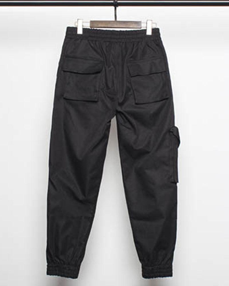 Sleek Black Slim Cargo Pants