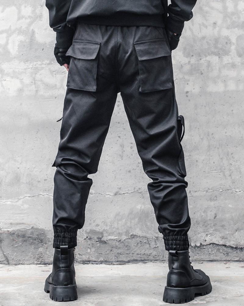 Sleek Black Slim Cargo Pants