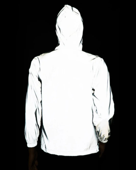 Radiant Silver Reflective Apparel - techwear-core - Reflective Urban Techwear Jacket for Everyday Use