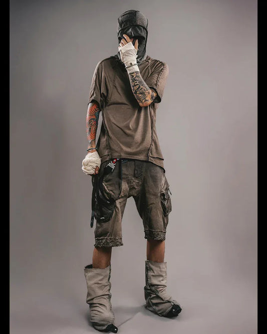 Rebel Chic Distressed Tee - stylish cotton t-shirt - Rebel Chic Distressed Tee for Casual Style