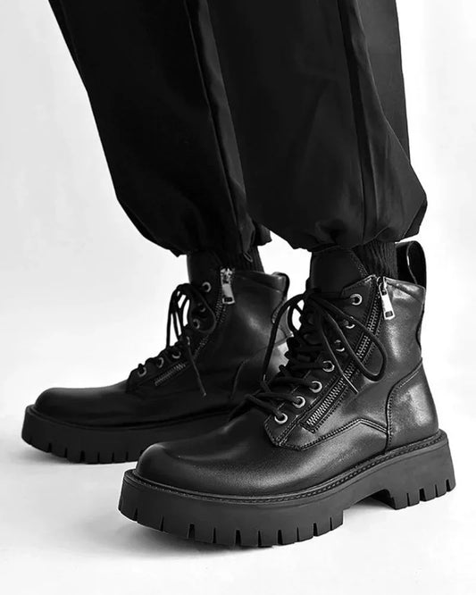 Rebel High-Top Moto Boots - high-top boots - Rebel High-Top Moto Boots for Adventure Seekers