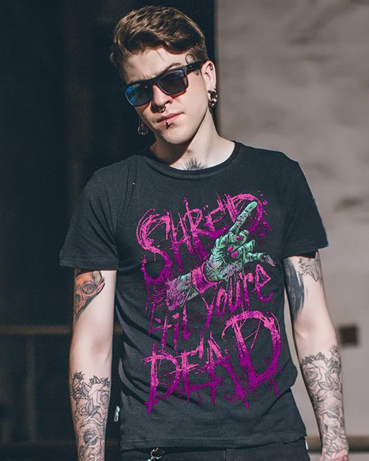 Rebel Spirit Gothic Bike Tee - gothic t-shirt - Gothic Motorcycle T-Shirt for Rebel Souls