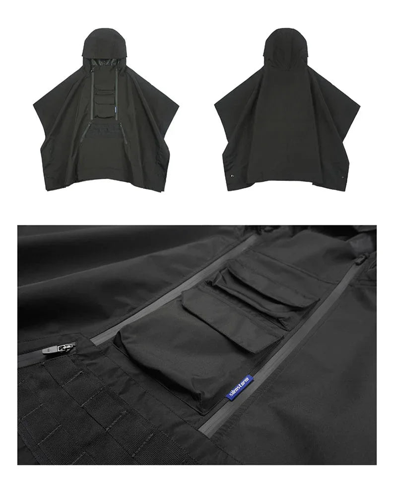 Rebel Waterproof Ninja Cloak - black cloak - Waterproof Ninja Cloak for Techwear Enthusiasts