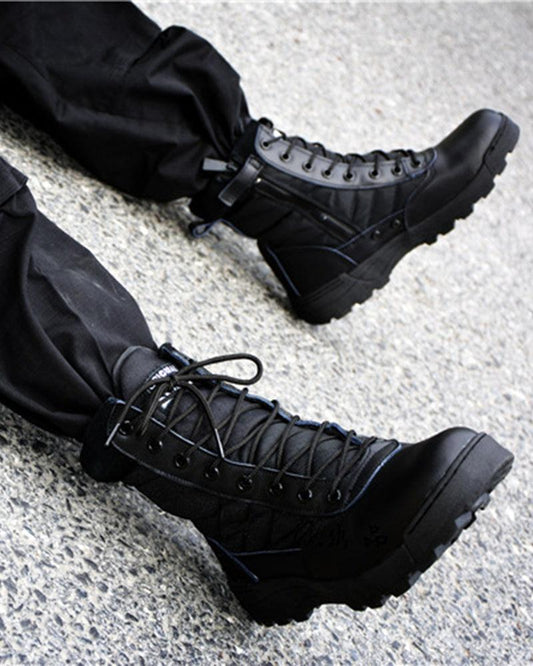 Rugged Tactical Hiking Footwear - techwear boots - Tactical Hiking Footwear for Urban Adventures