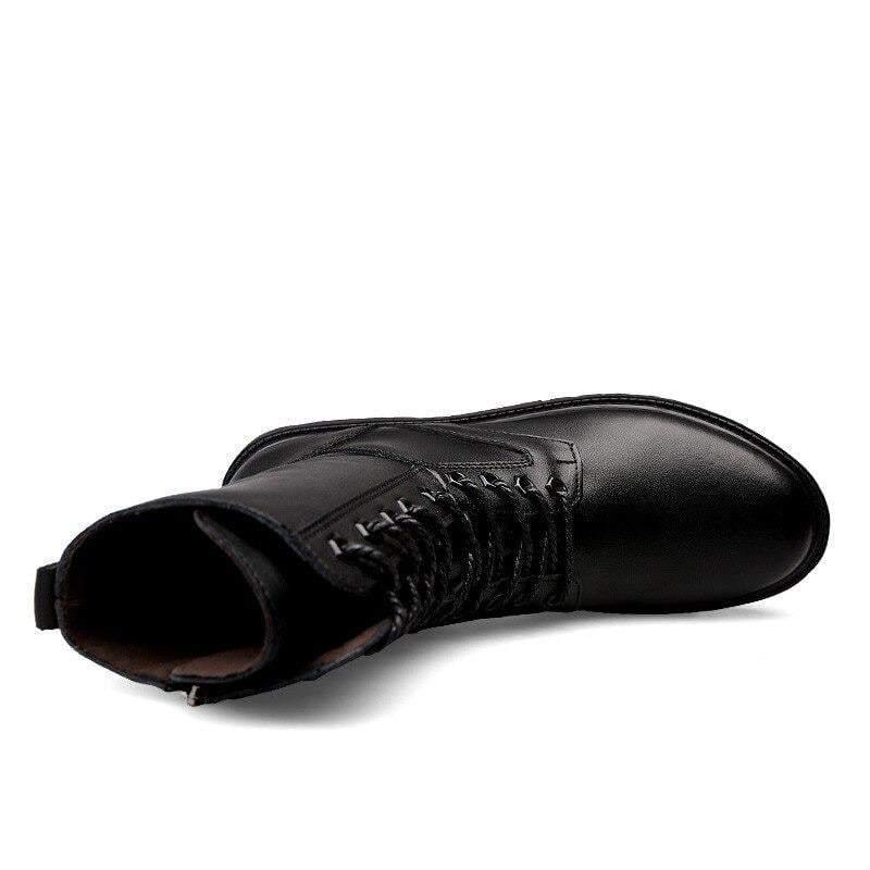 Rugged Urban Leather Boots - techwear inspired boots - Rugged Urban Leather Boots for Outdoor Comfort