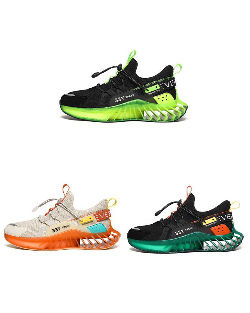 Shiny Future-Ready Running Kicks - comfy fit shoes - Modern Techwear Running Shoes for Comfort