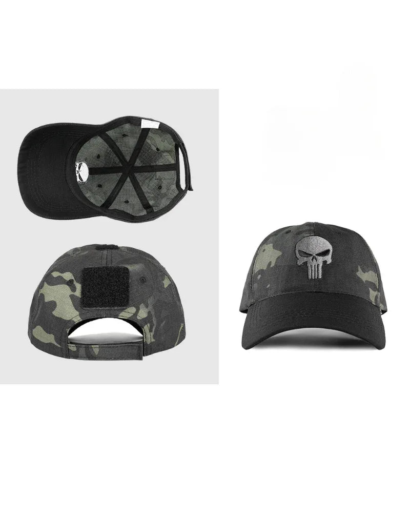 Skull Pattern Tactical Hat - unisex hat - Skull Pattern Tactical Hat for Outdoor Activities