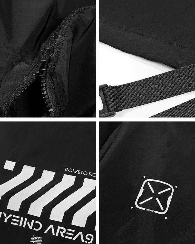 Sleek Black Hooded Cloak - durable polyester cape - Stylish Hooded Cloak for Urban Adventurers