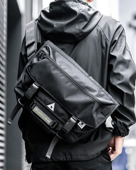 Sleek Sling Messenger Tote - spacious compartments - Sleek Sling Messenger Tote for Everyday Use