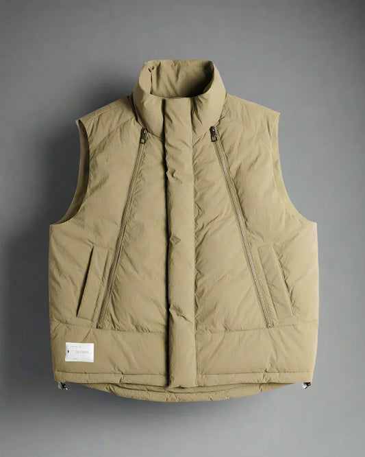 Snug Cotton Zipper Vest - winter vest - Snug Cotton Zipper Vest for Winter Wear