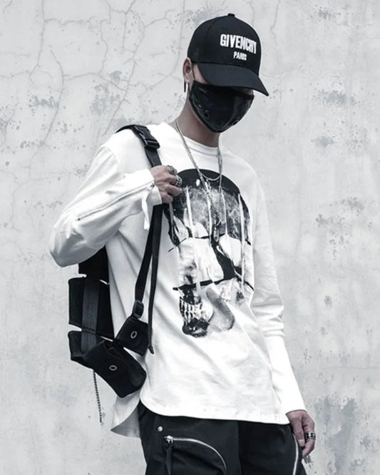 Spooky Skeleton Long Sleeve Shirt - unique fashion statement - Spooky Skeleton Long Sleeve Shirt for Street Style