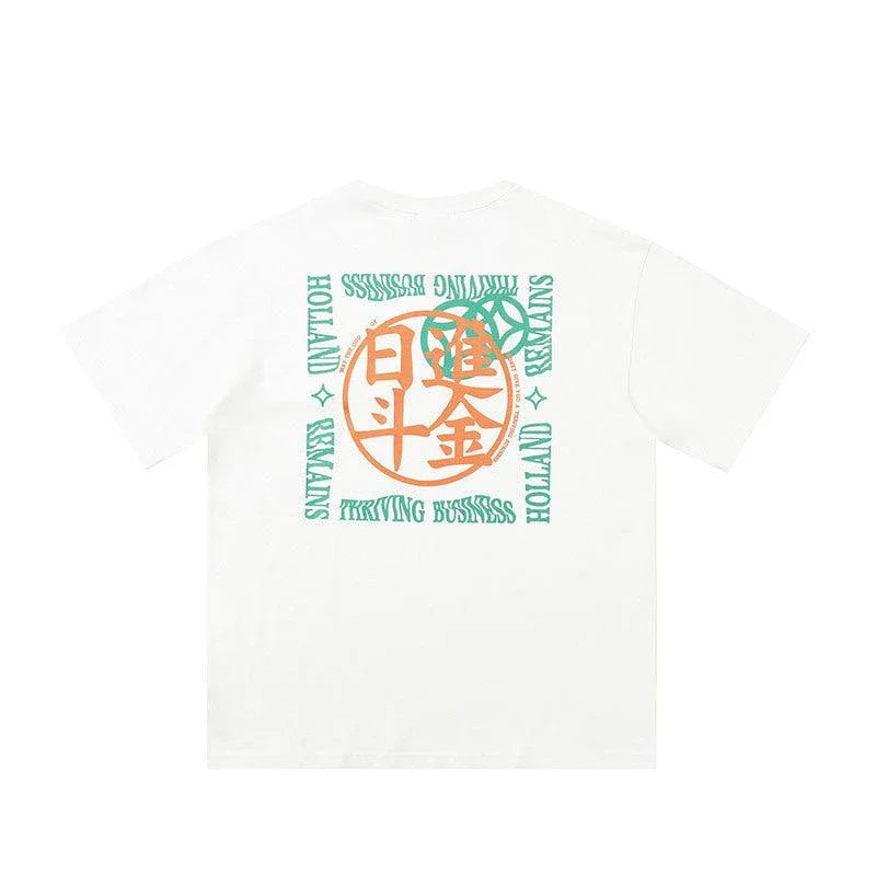 Statement-Making Graphic Big Tee - oversized tee - Graphic Big Tee with Japanese Aesthetic Design