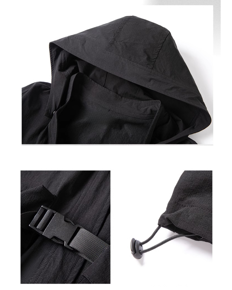 Stealthy Hooded Kyoto Wrap - stealthy wrap - Stealthy Hooded Kyoto Wrap Jacket for Comfort