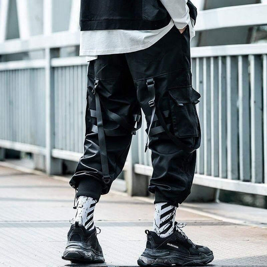 Chic Black Cargo Joggers