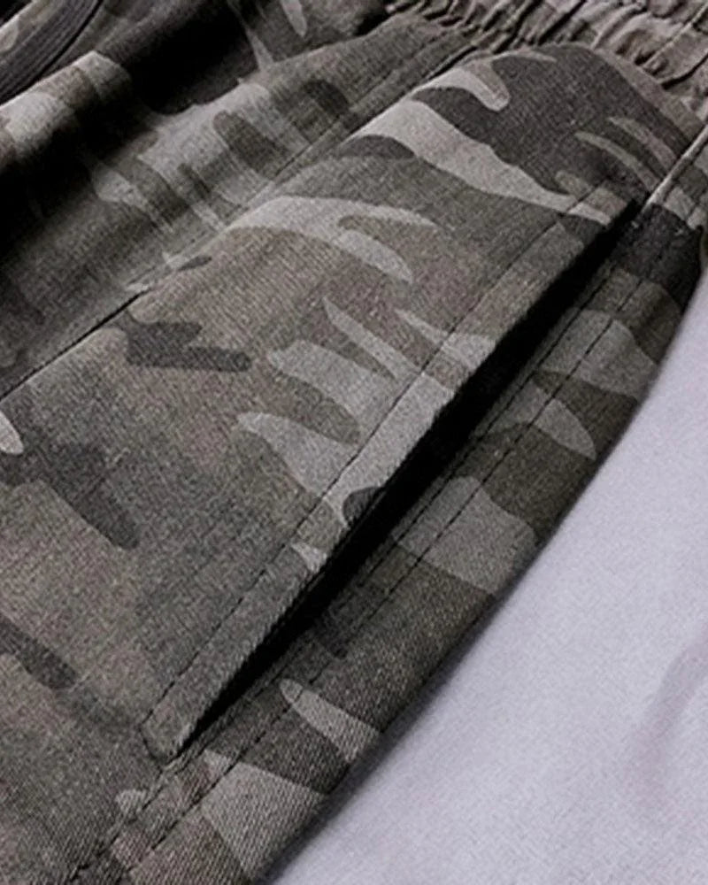 Stylish Camo Jogger Trousers - casual streetwear - Stylish Camo Jogger Trousers for Everyday Wear