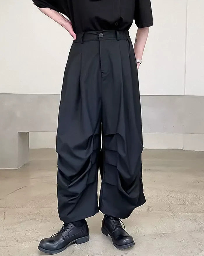 Stylish Japanese Men's Pants - versatile trousers - Modern Hakama Style Pants for Men