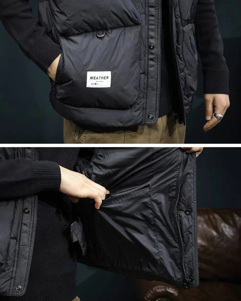 Stylish Stand Collar Winter Vest - urban fashion - Chic Stand Collar Winter Vest for Comfort