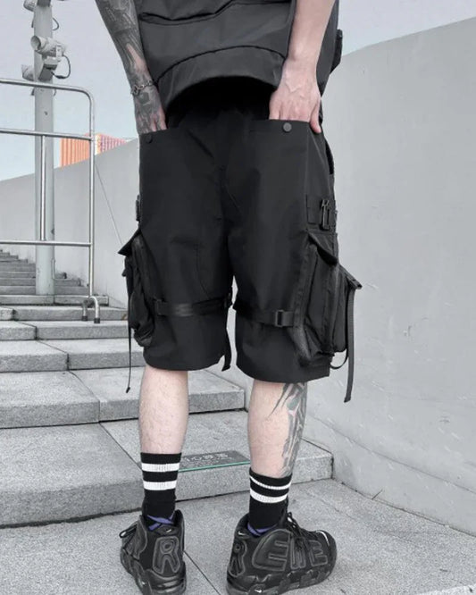 Stylish Utility Cargo Shorts - functional summer shorts - Versatile Techwear Cargo Shorts for Summer