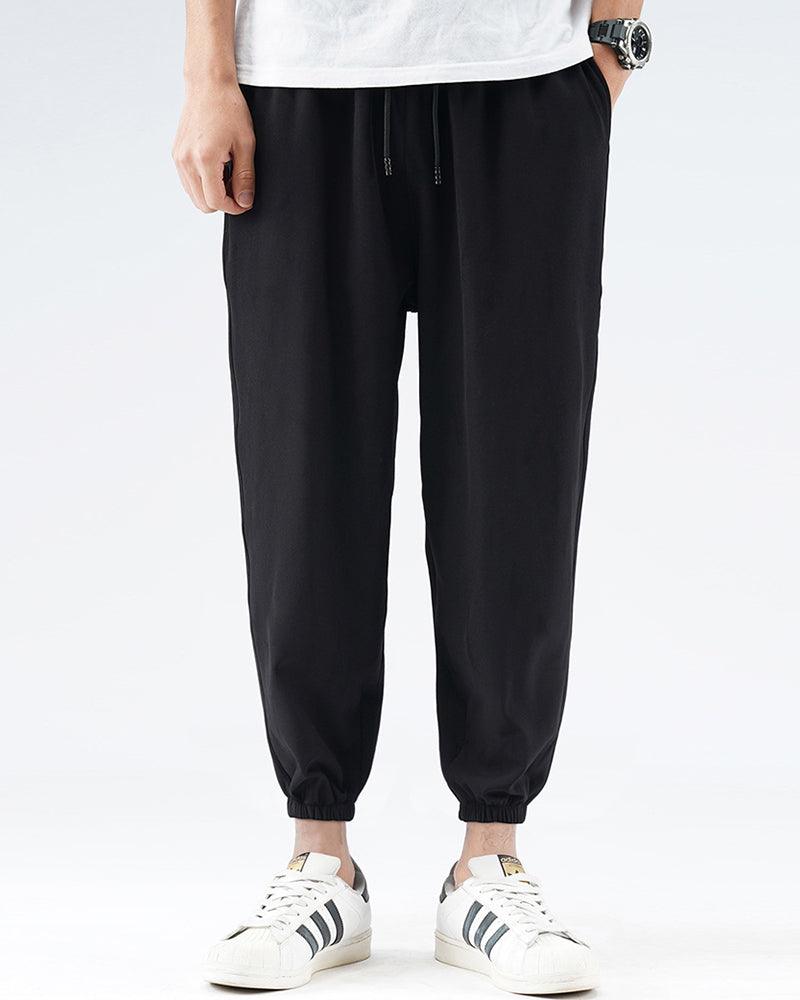 Sleek Silk Black Joggers