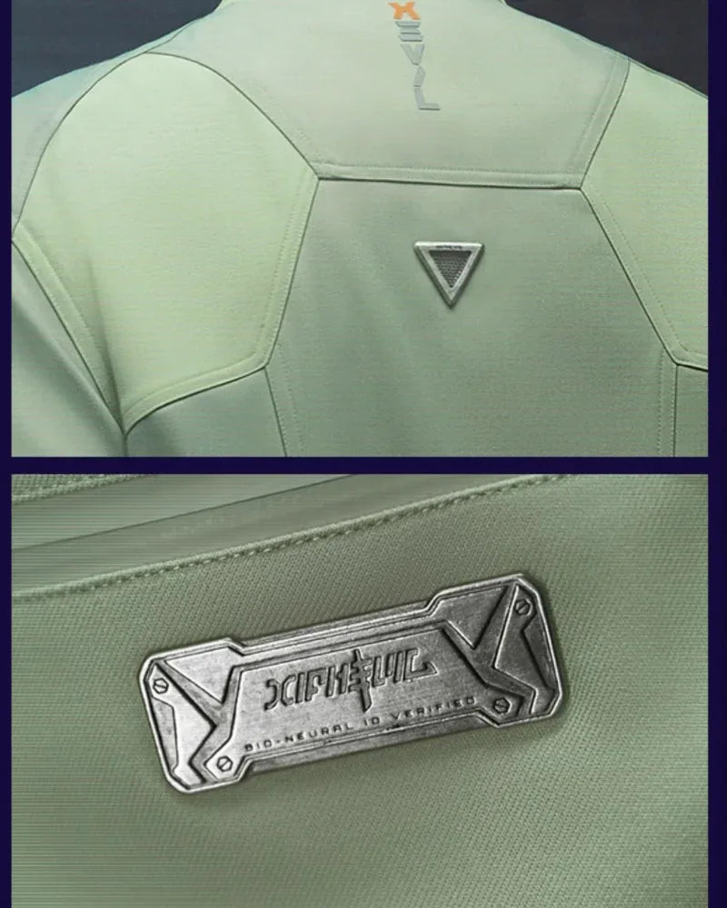 Tech-Infused Short Sleeve Suit - short sleeve suit - Futuristic Tech-Infused Short Sleeve Suit
