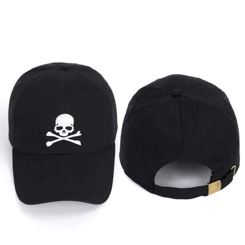 Chic Black Skull Cap
