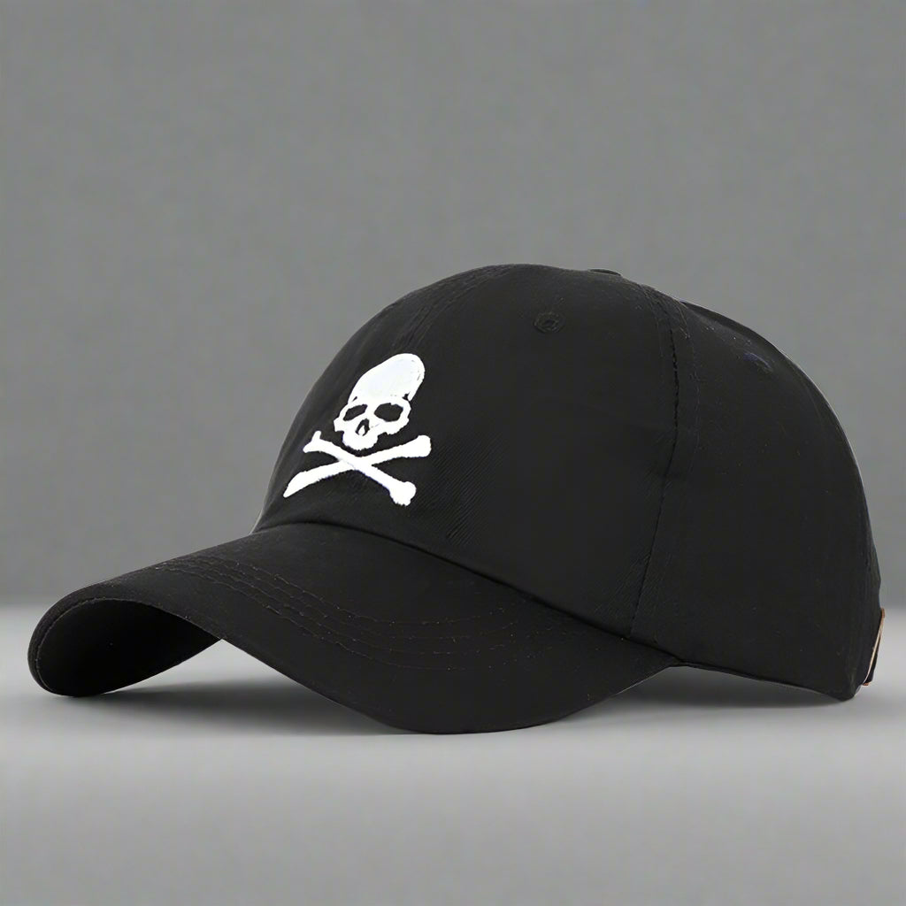 Chic Black Skull Cap