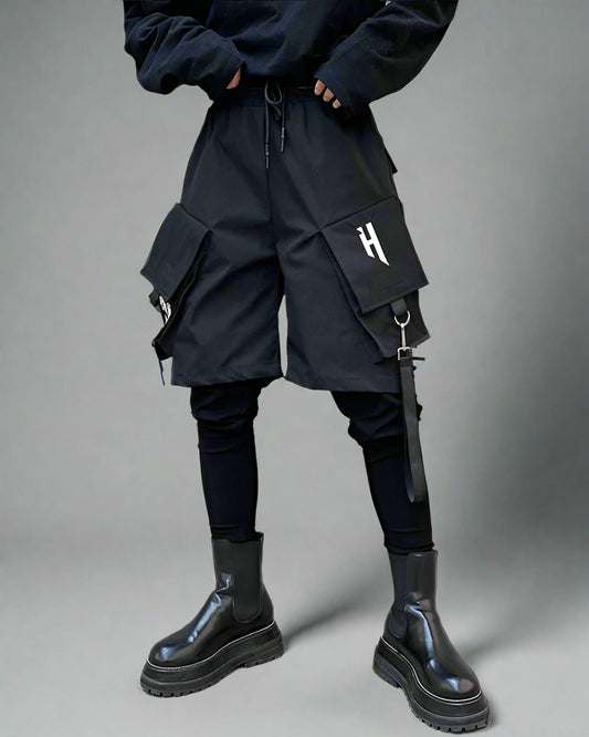 Faux Two-Piece Techwear Cargo Pants