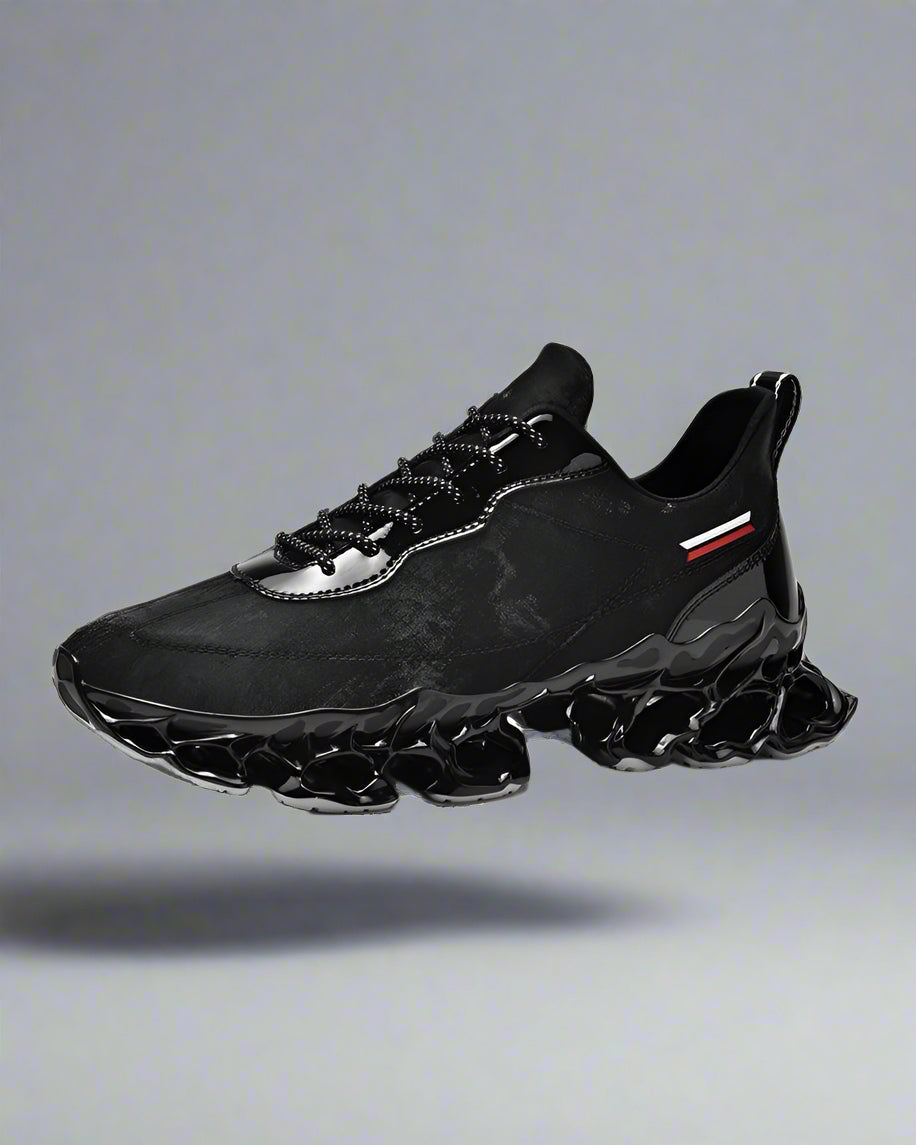 Chic Frosted Leather Sneakers