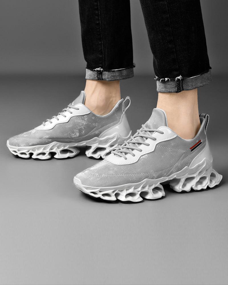 Chic Frosted Leather Sneakers
