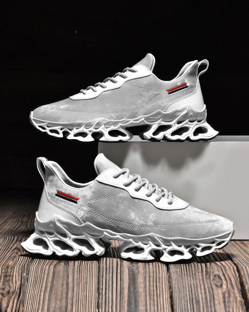 Chic Frosted Leather Sneakers