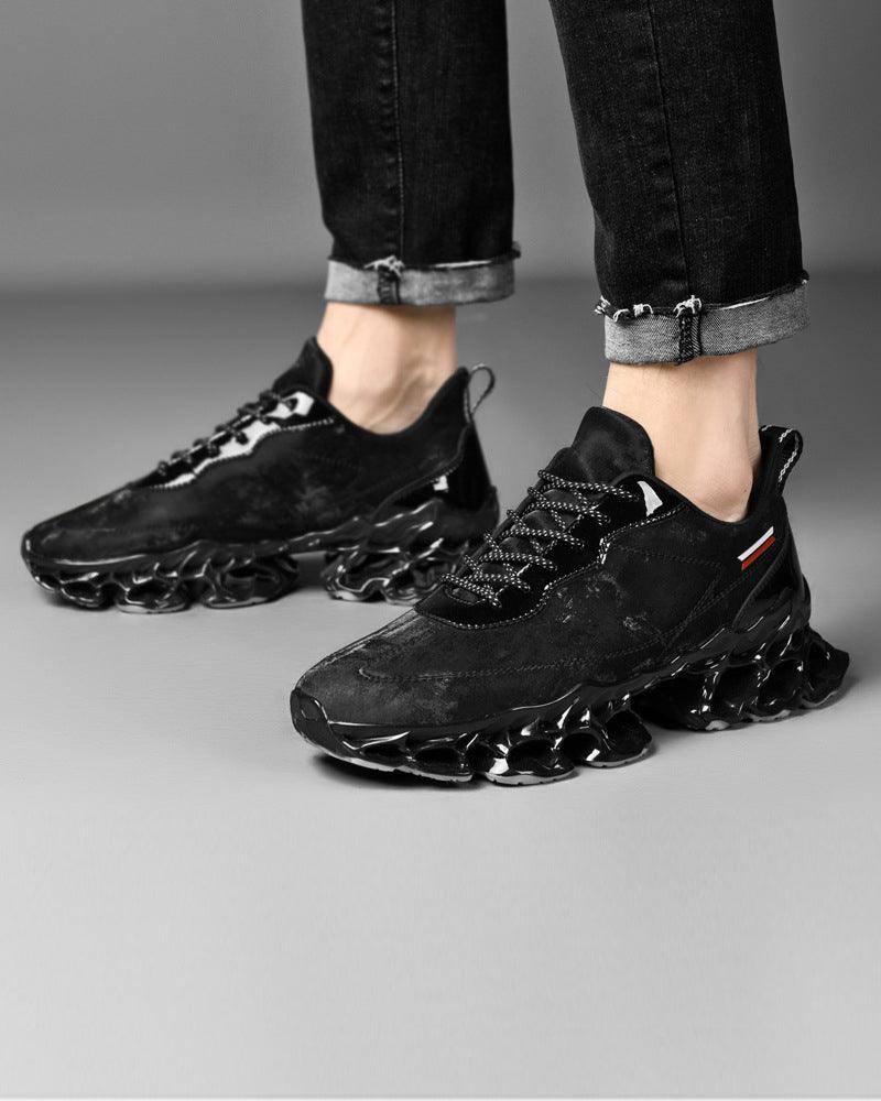 Chic Frosted Leather Sneakers