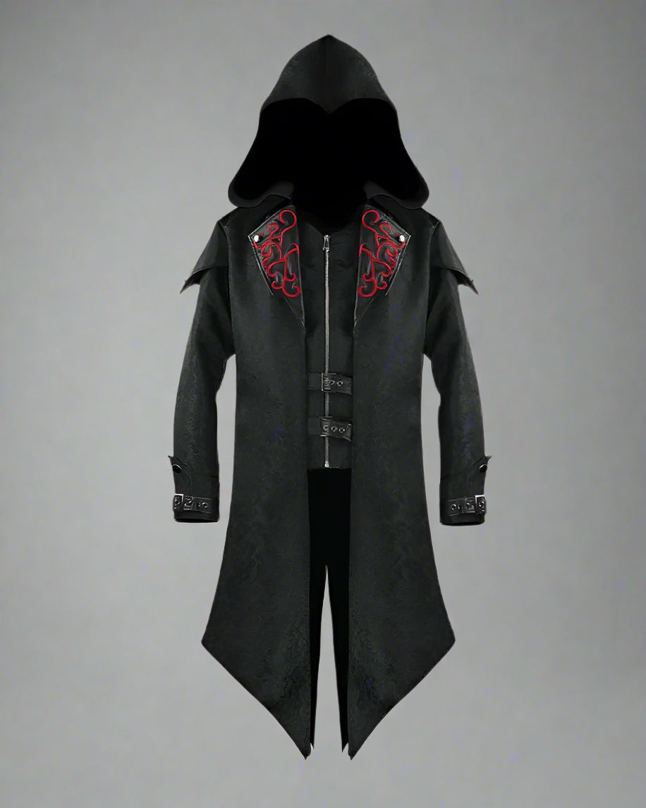 Edgy Unisex Gothic Long Coat