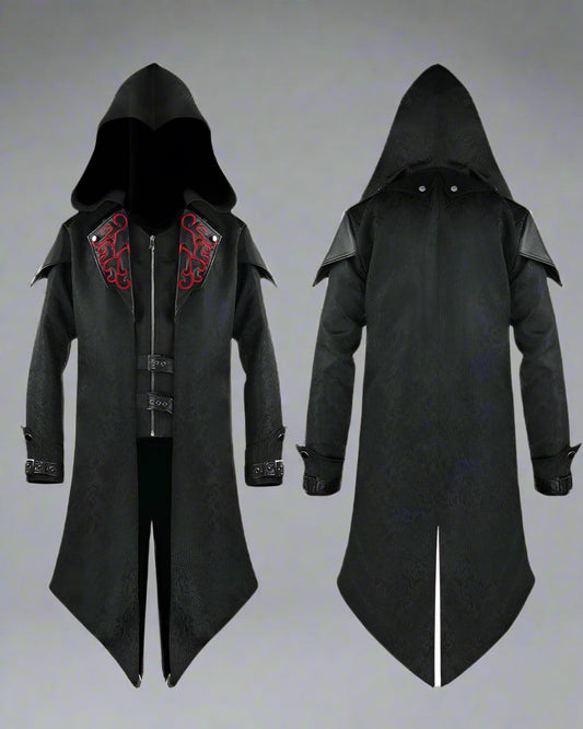 Edgy Unisex Gothic Long Coat