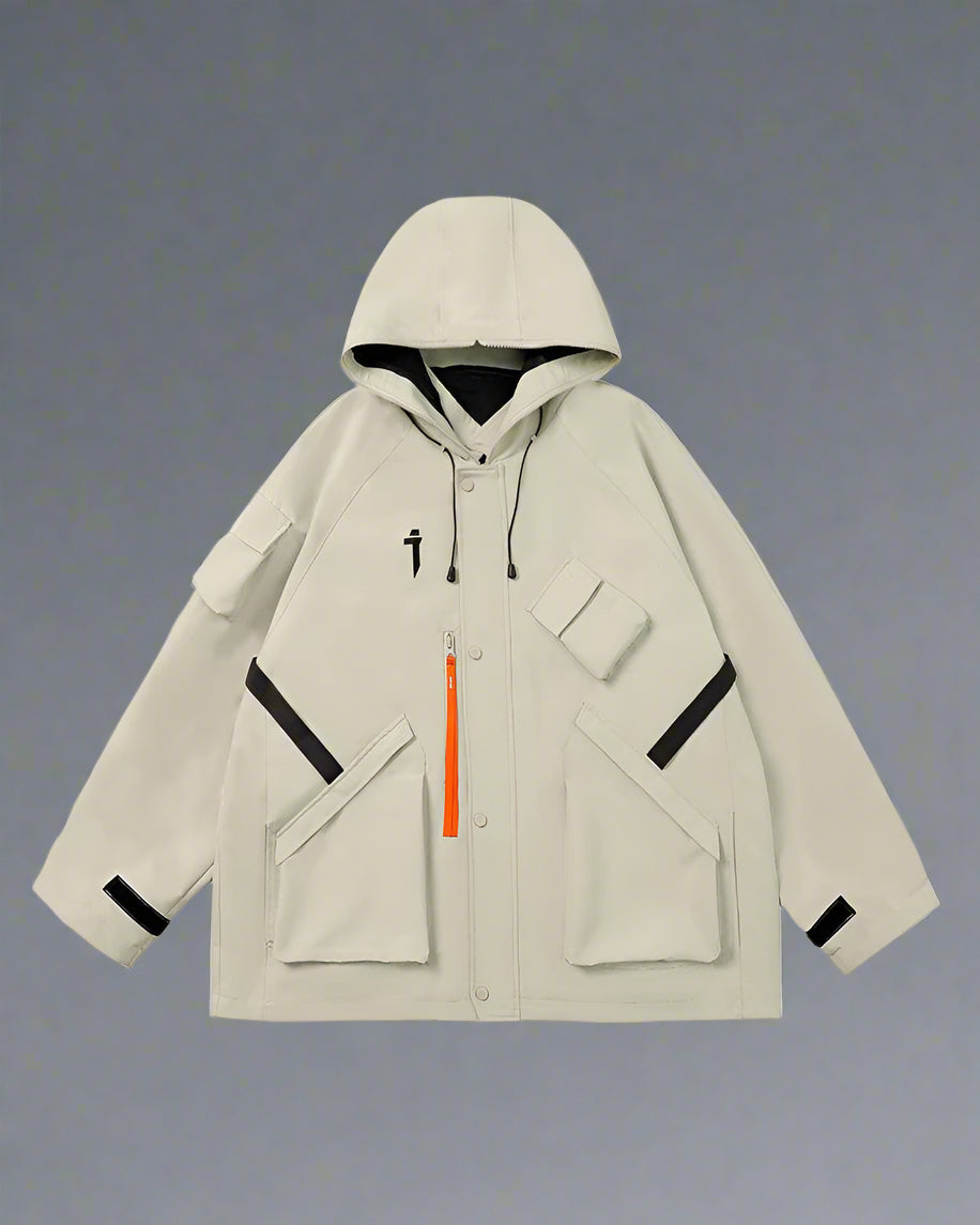 Vibrant Cyberpunk Hooded Jacket