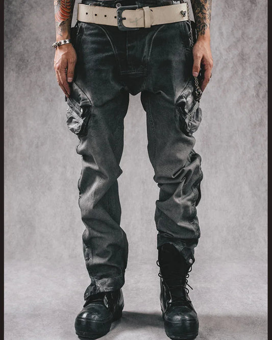 Tough Vintage Cargo Trousers - stylish cargo pants - Stylish Cargo Trousers with Techwear Inspiration